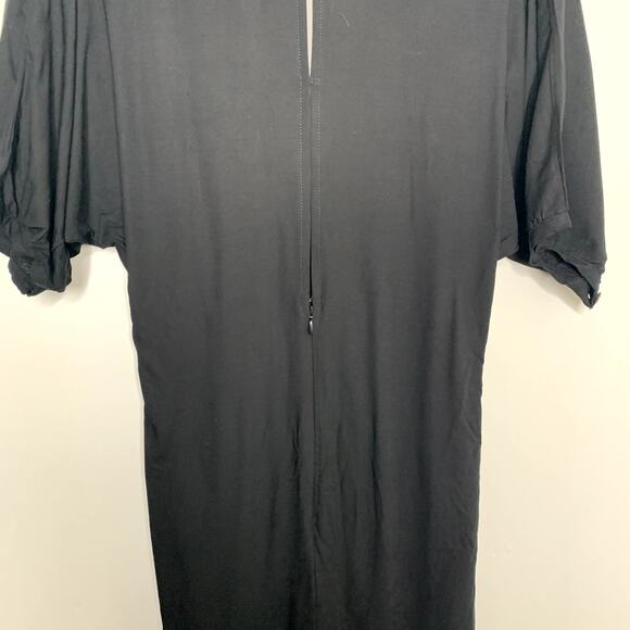 Pampelone Giselle Midi Dress Black Plunge Neck Front Twist Womens Small New - Picture 12 of 16